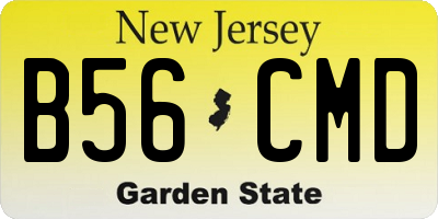 NJ license plate B56CMD