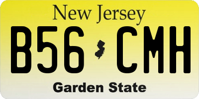 NJ license plate B56CMH