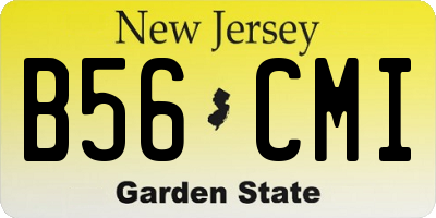 NJ license plate B56CMI