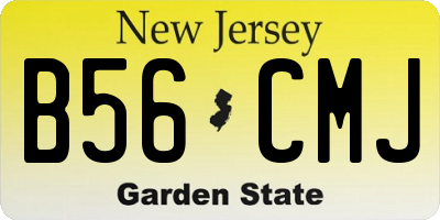 NJ license plate B56CMJ