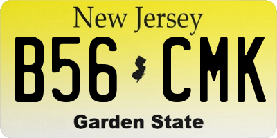 NJ license plate B56CMK