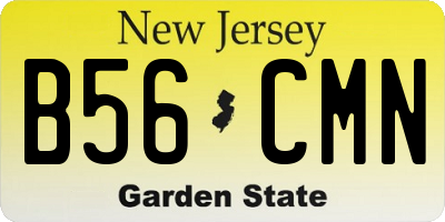 NJ license plate B56CMN