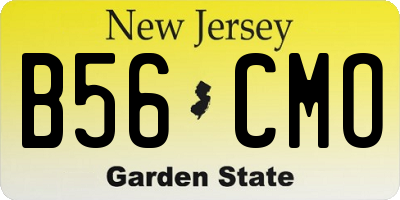 NJ license plate B56CMO