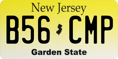 NJ license plate B56CMP