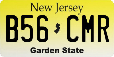 NJ license plate B56CMR