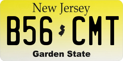 NJ license plate B56CMT