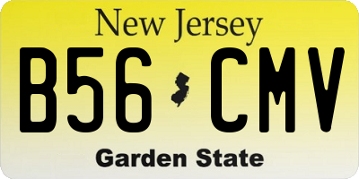 NJ license plate B56CMV