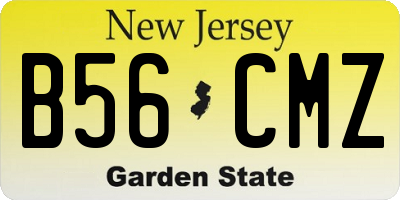 NJ license plate B56CMZ