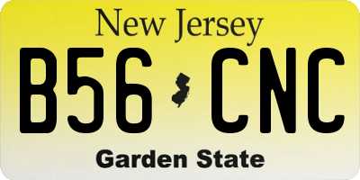 NJ license plate B56CNC