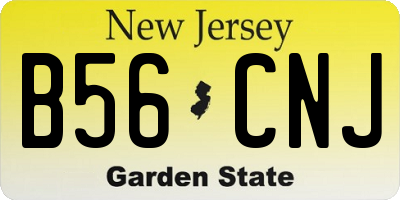 NJ license plate B56CNJ