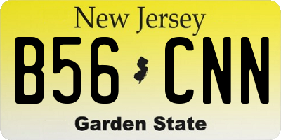 NJ license plate B56CNN