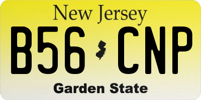 NJ license plate B56CNP