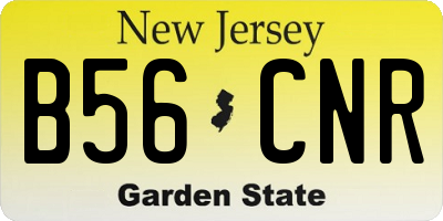 NJ license plate B56CNR