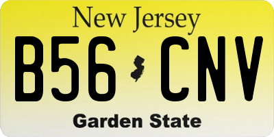 NJ license plate B56CNV