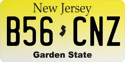 NJ license plate B56CNZ