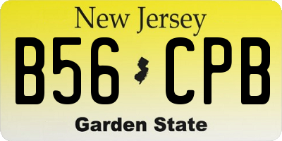 NJ license plate B56CPB