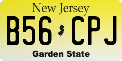 NJ license plate B56CPJ