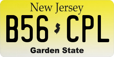 NJ license plate B56CPL