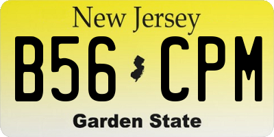NJ license plate B56CPM