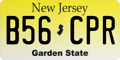 NJ license plate B56CPR