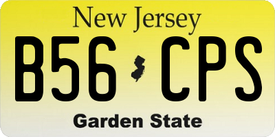 NJ license plate B56CPS