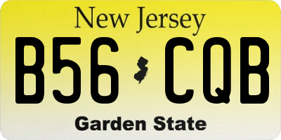 NJ license plate B56CQB