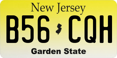 NJ license plate B56CQH