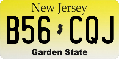 NJ license plate B56CQJ