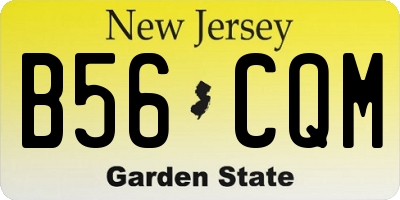 NJ license plate B56CQM
