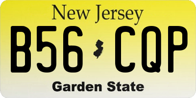NJ license plate B56CQP