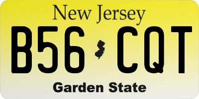 NJ license plate B56CQT