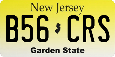 NJ license plate B56CRS