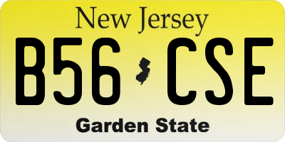 NJ license plate B56CSE