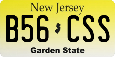 NJ license plate B56CSS