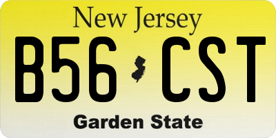 NJ license plate B56CST