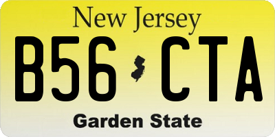 NJ license plate B56CTA
