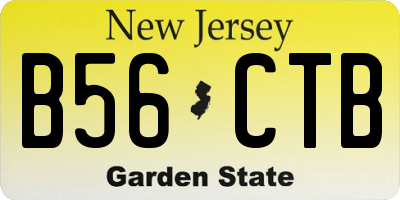 NJ license plate B56CTB