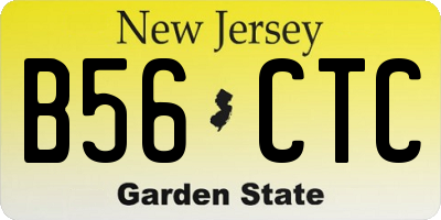 NJ license plate B56CTC