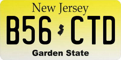 NJ license plate B56CTD