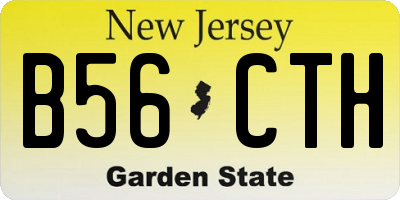 NJ license plate B56CTH