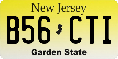 NJ license plate B56CTI