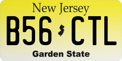 NJ license plate B56CTL