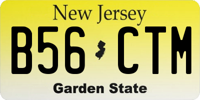 NJ license plate B56CTM