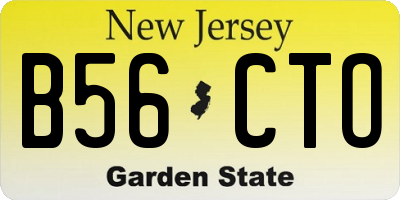 NJ license plate B56CTO