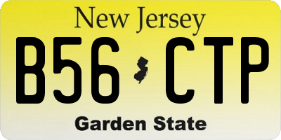 NJ license plate B56CTP