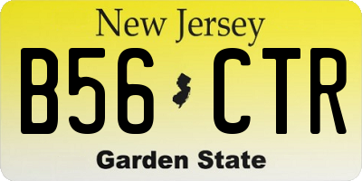 NJ license plate B56CTR