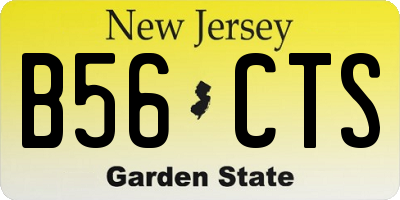 NJ license plate B56CTS