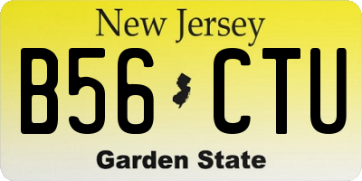 NJ license plate B56CTU