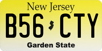 NJ license plate B56CTY