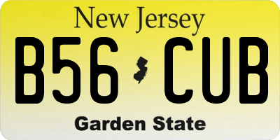 NJ license plate B56CUB